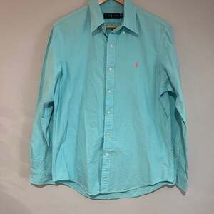 Polo Ralph Lauren Men's Classic Fit, Twill Button Down Shirt, Blue, medium